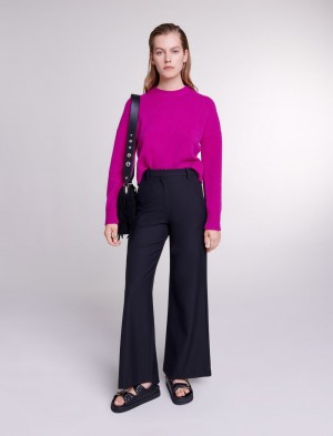 Maje Flared Trousers Svarte | Norge_M31721