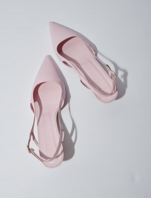 Maje Pointed Lær Pumps Rosa | Norge_M19466