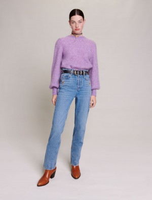 Maje Rett-leg Jeans Blå | Norge_M55705