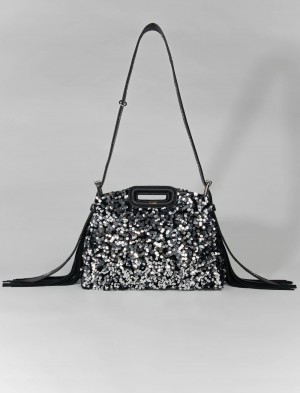 Maje Sequin Mini Svarte | Norge_M13524