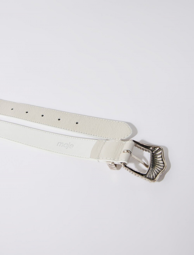 Maje Belt With Spenne Ecru | Norge_M49515