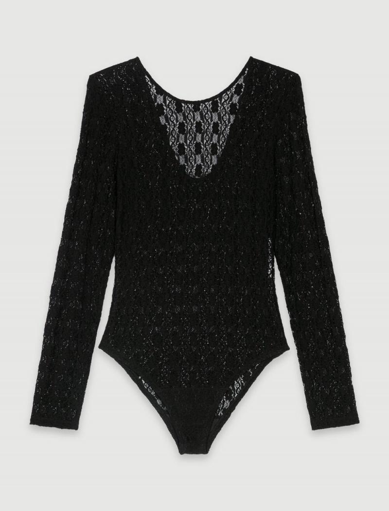 Maje Blonder Bodysuit Svarte | Norge_M21284