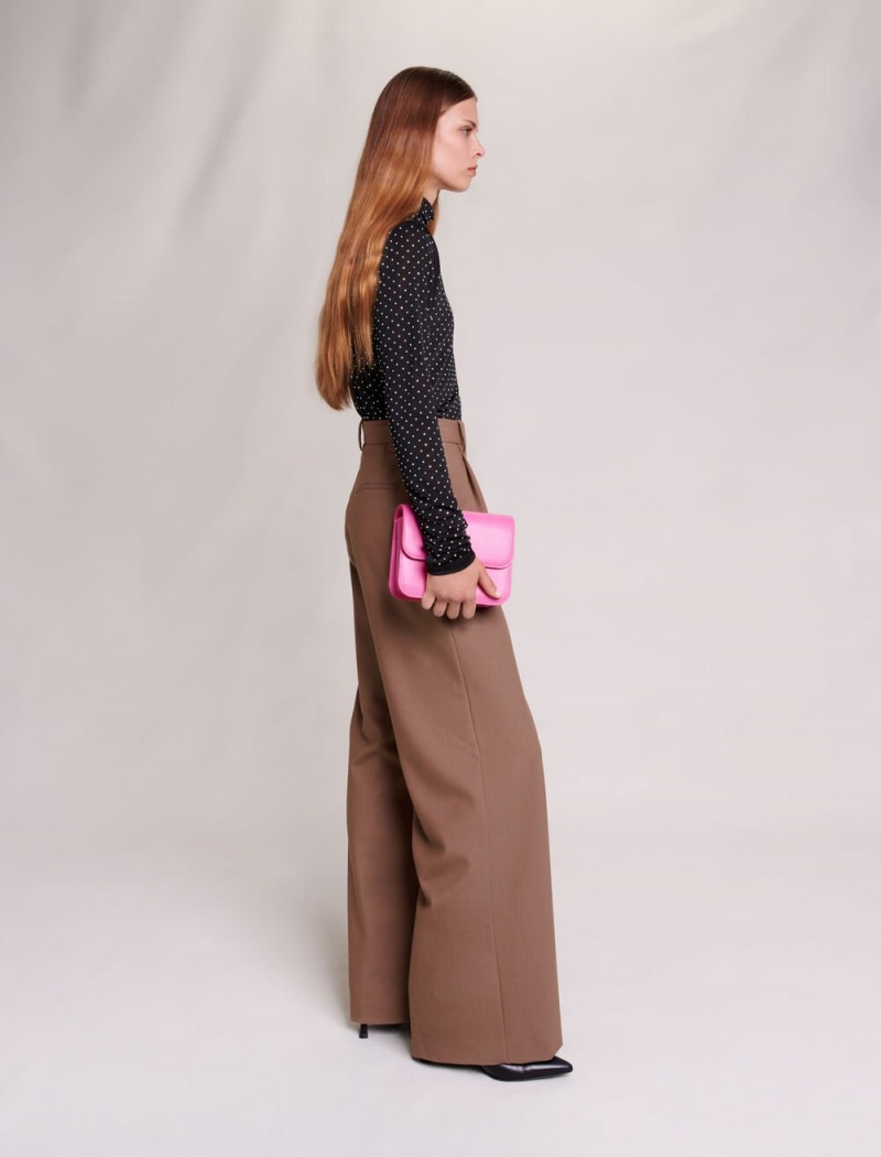 Maje Brede-leg Trousers Camel | Norge_M71924