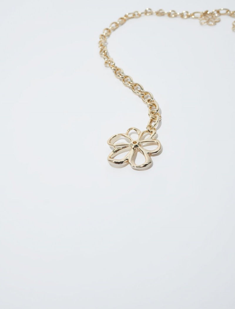 Maje Chain With Flowers Gull | Norge_M42996