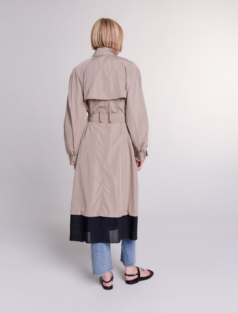 Maje Contrast Trench Mole | Norge_M14803