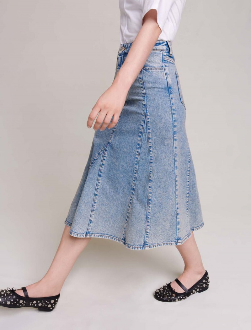 Maje Denim Midi Blå | Norge_M59241