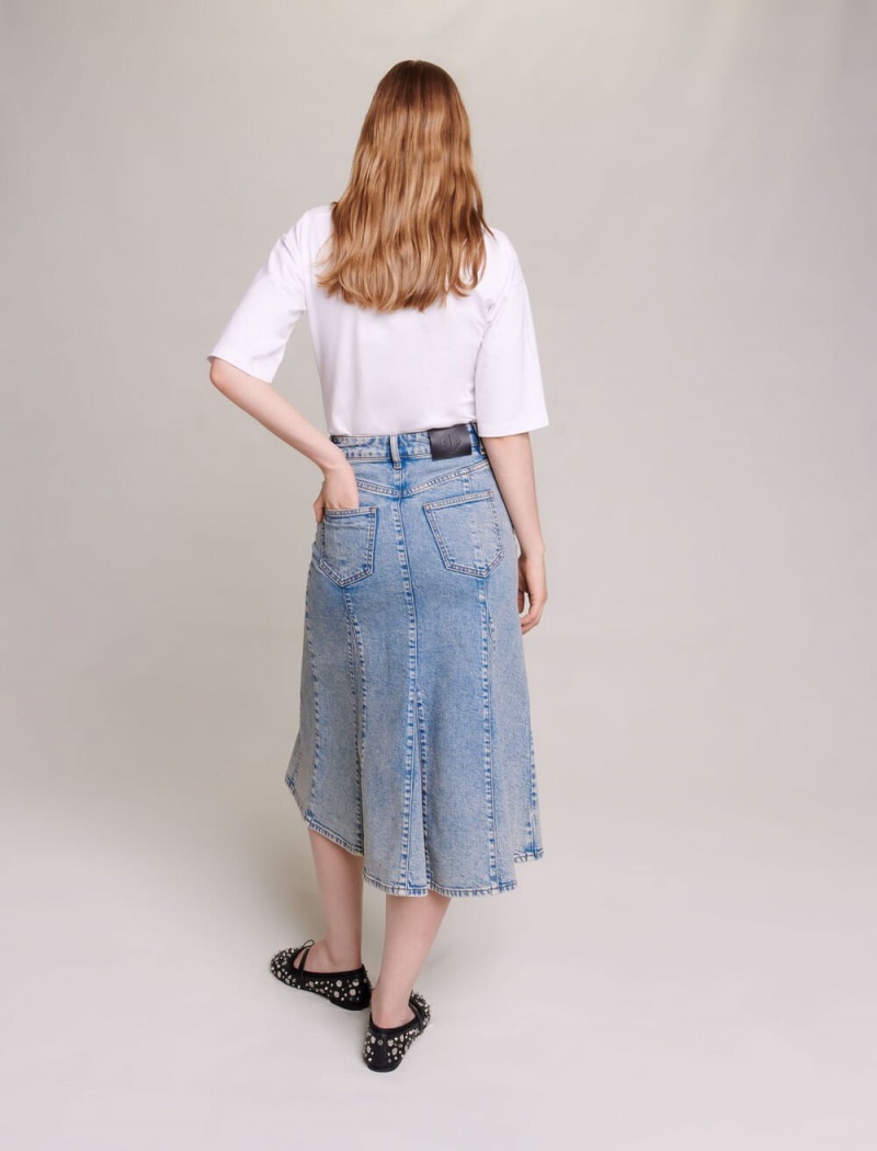 Maje Denim Midi Blå | Norge_M59241