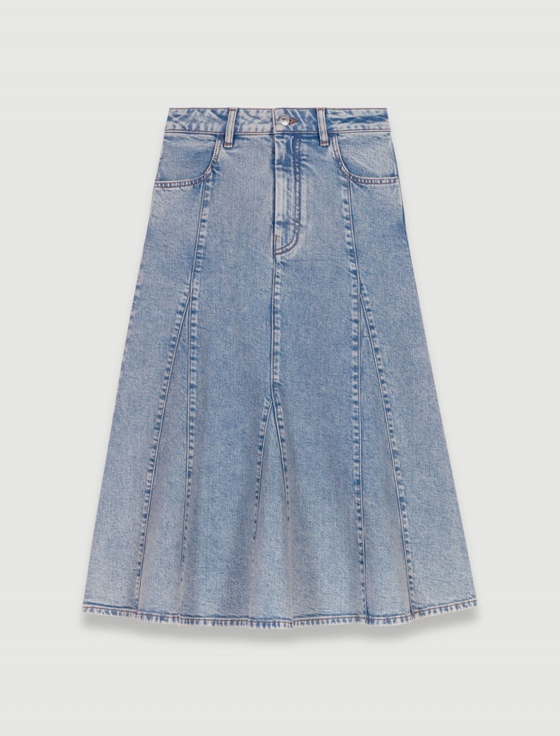 Maje Denim Midi Blå | Norge_M59241