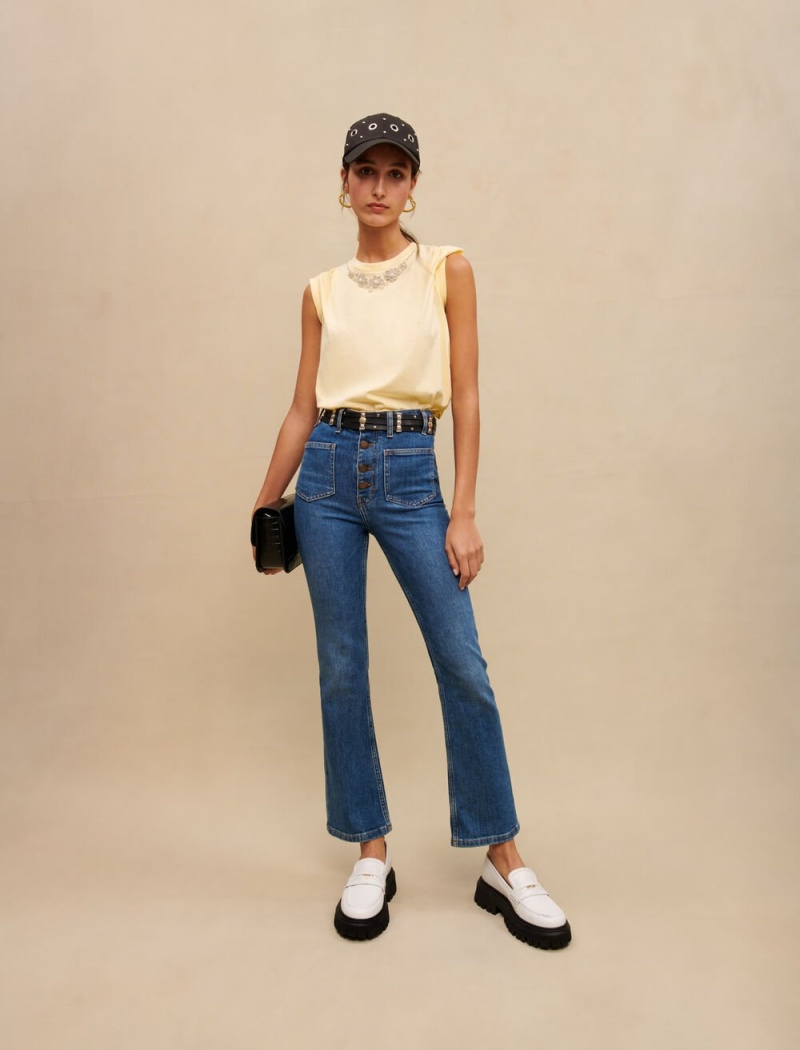 Maje Double-pocket Jeans With A Slight Flare Blå | Norge_M26748