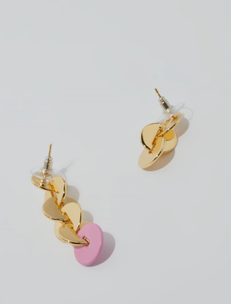 Maje Enameled Earrings Gull | Norge_M20339