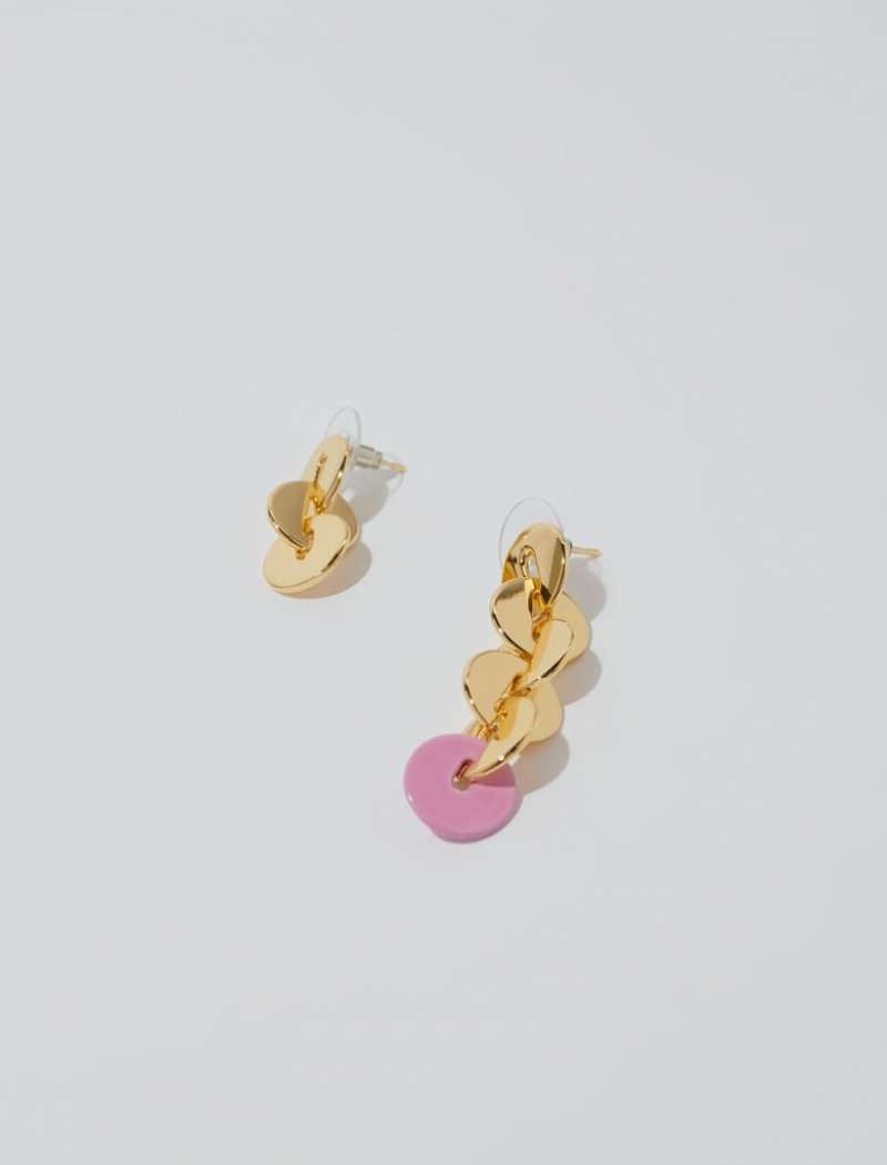 Maje Enameled Earrings Gull | Norge_M20339