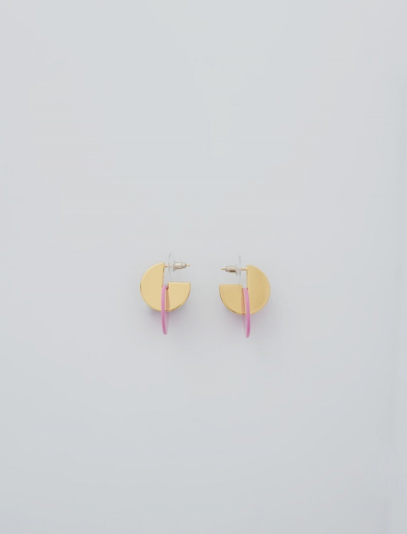 Maje Enameled Earrings Gull | Norge_M21811