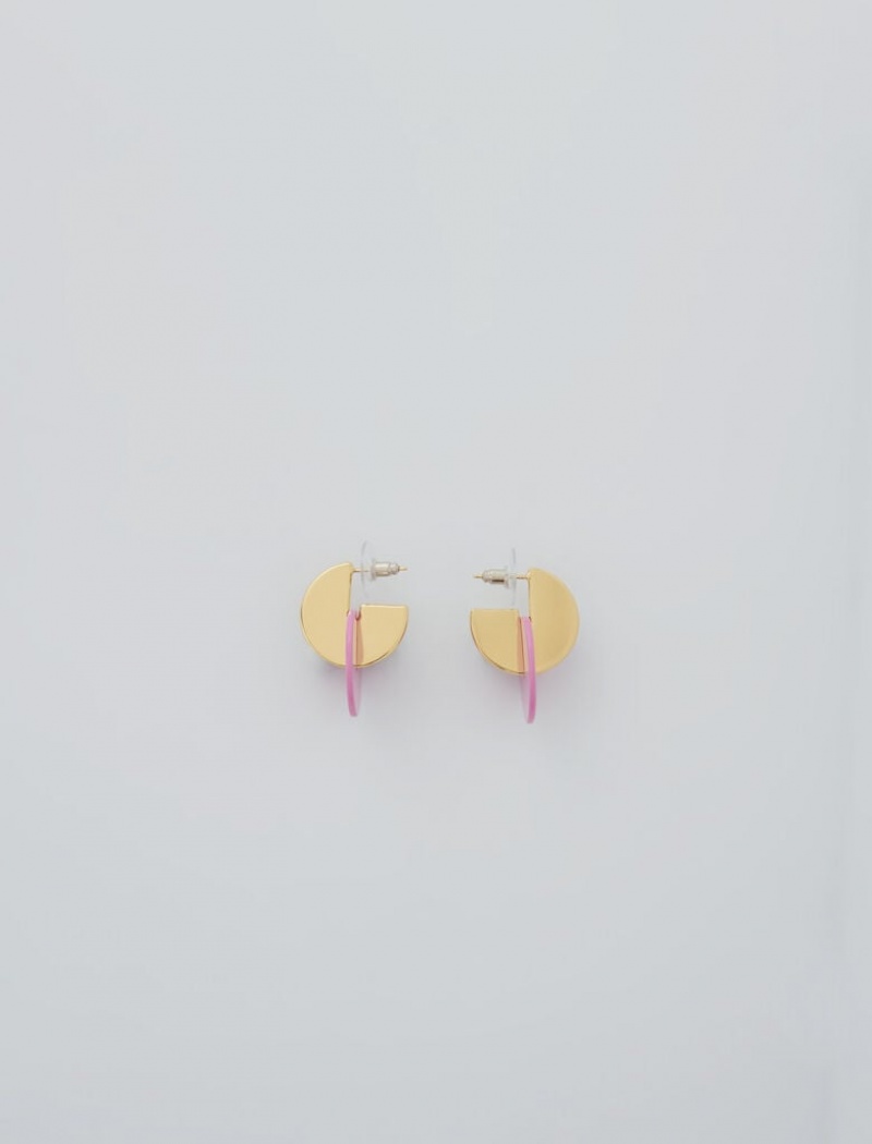 Maje Enameled Earrings Gull | Norge_M21811