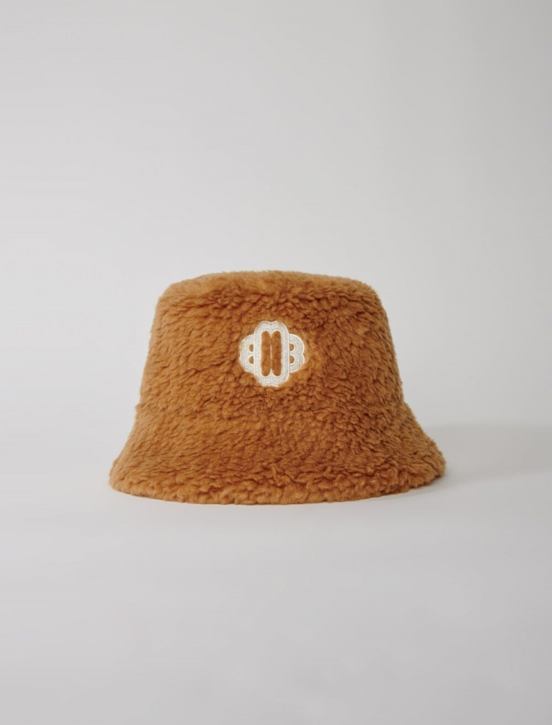 Maje Fake Fur Clover Bucket Camel | Norge_M71842