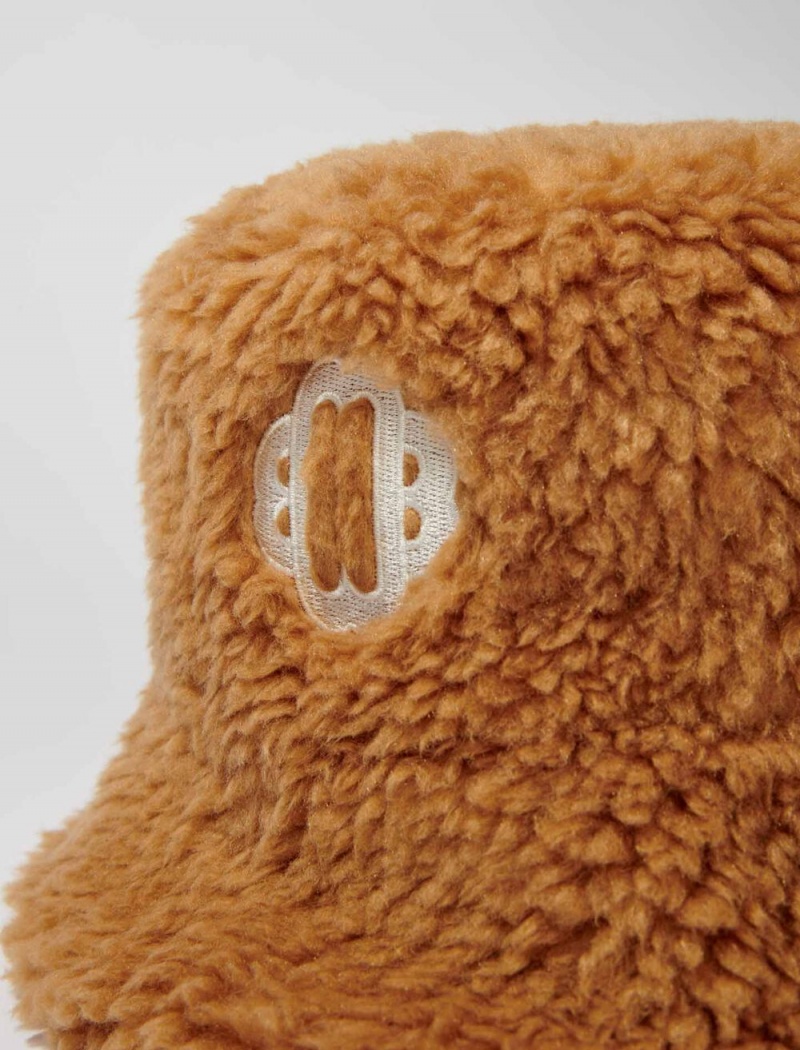 Maje Fake Fur Clover Bucket Camel | Norge_M71842