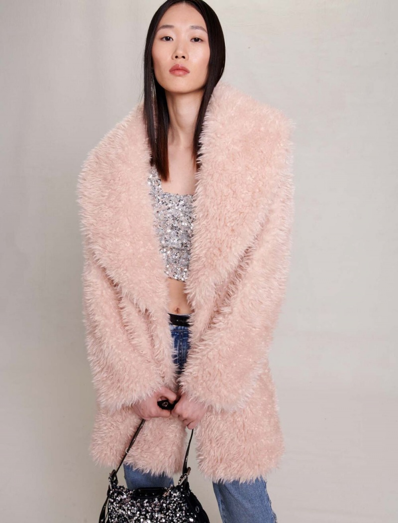 Maje Faux Fur Rosa | Norge_M62749