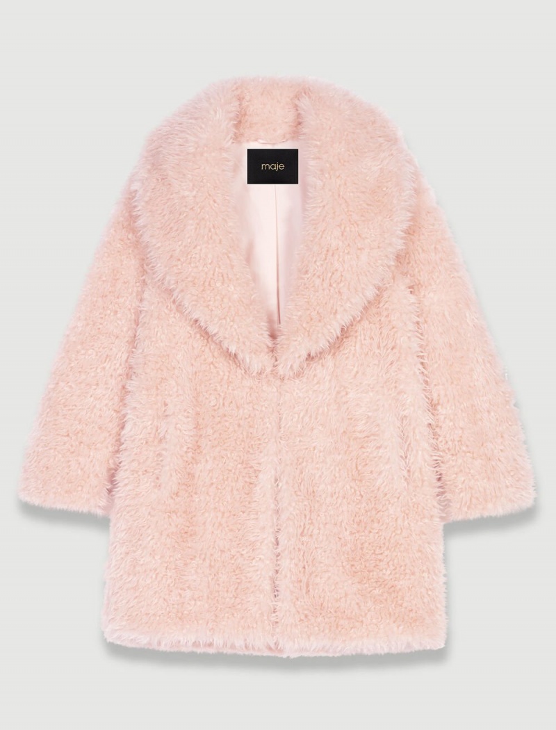 Maje Faux Fur Rosa | Norge_M62749