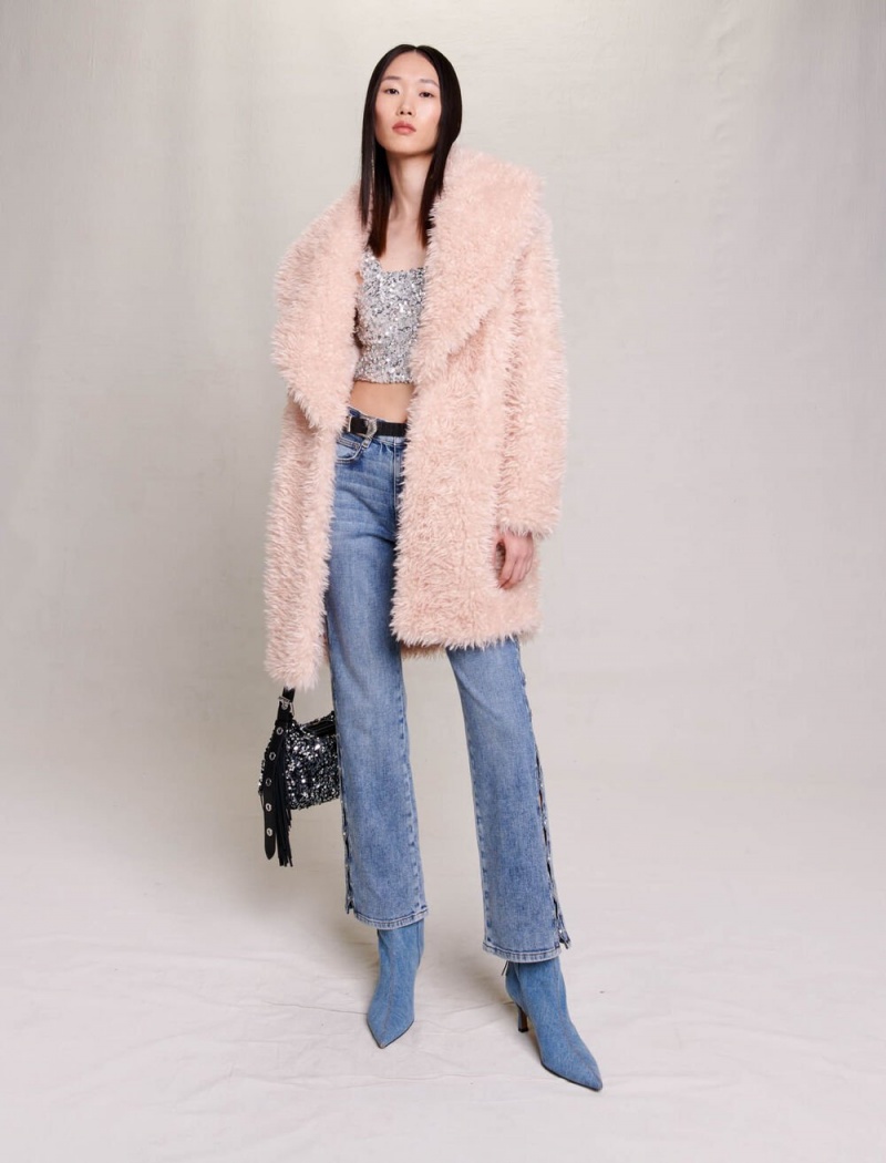 Maje Faux Fur Rosa | Norge_M62749