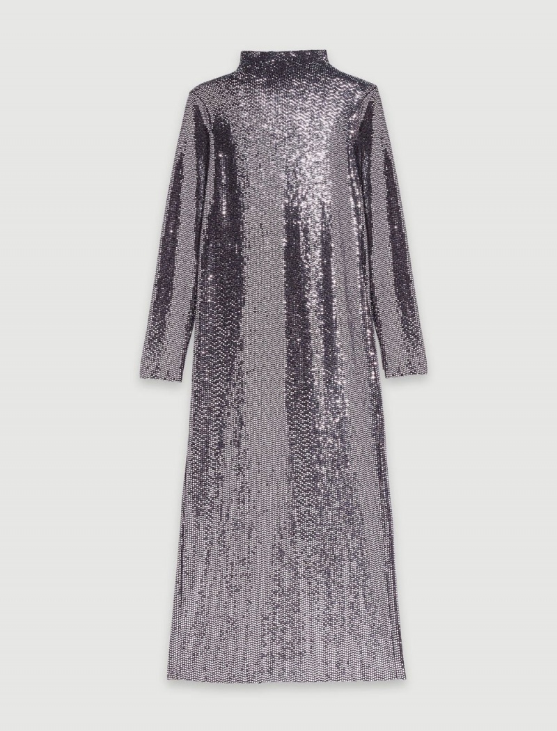 Maje Glitter Maxi Sølv | Norge_M97968