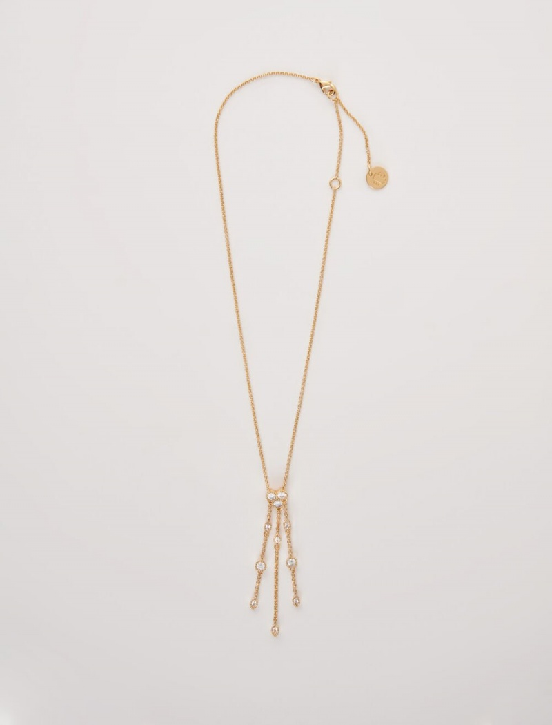 Maje Gold Necklace Gull | Norge_M62653