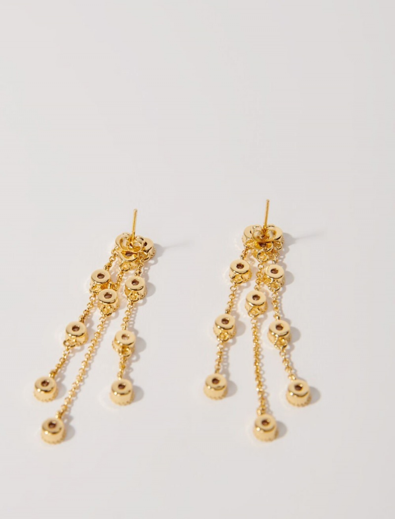 Maje Gold-plated Recycled Brass Earrings Gull | Norge_M63278