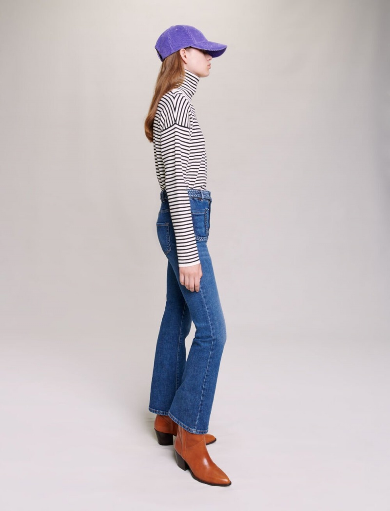 Maje Jeans With Braided Detailing Blå | Norge_M27439