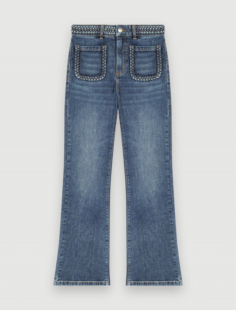 Maje Jeans With Braided Detailing Blå | Norge_M27439