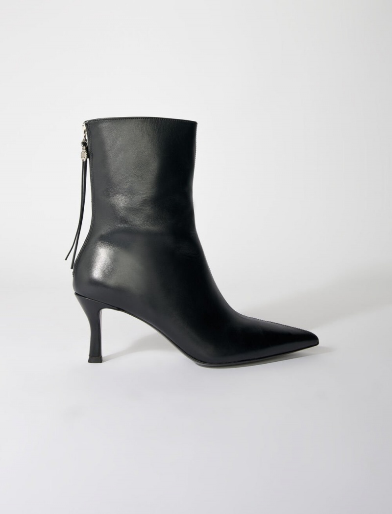 Maje Lær Ankle Boots Svarte | Norge_M13371