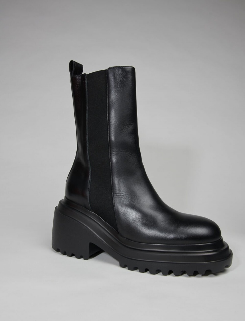 Maje Lær Ankle Boots Svarte | Norge_M48820