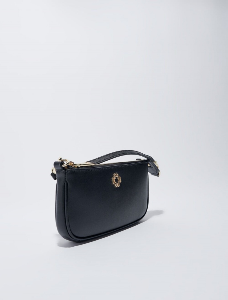 Maje Lær Clutch Svarte | Norge_M84425