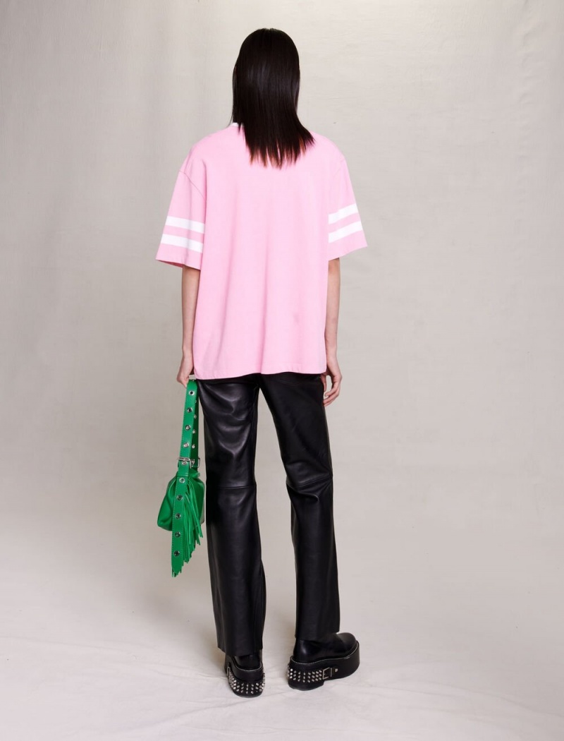 Maje Oversized T-shirt Rosa | Norge_M37779