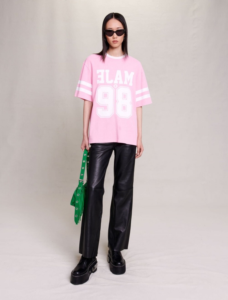 Maje Oversized T-shirt Rosa | Norge_M37779