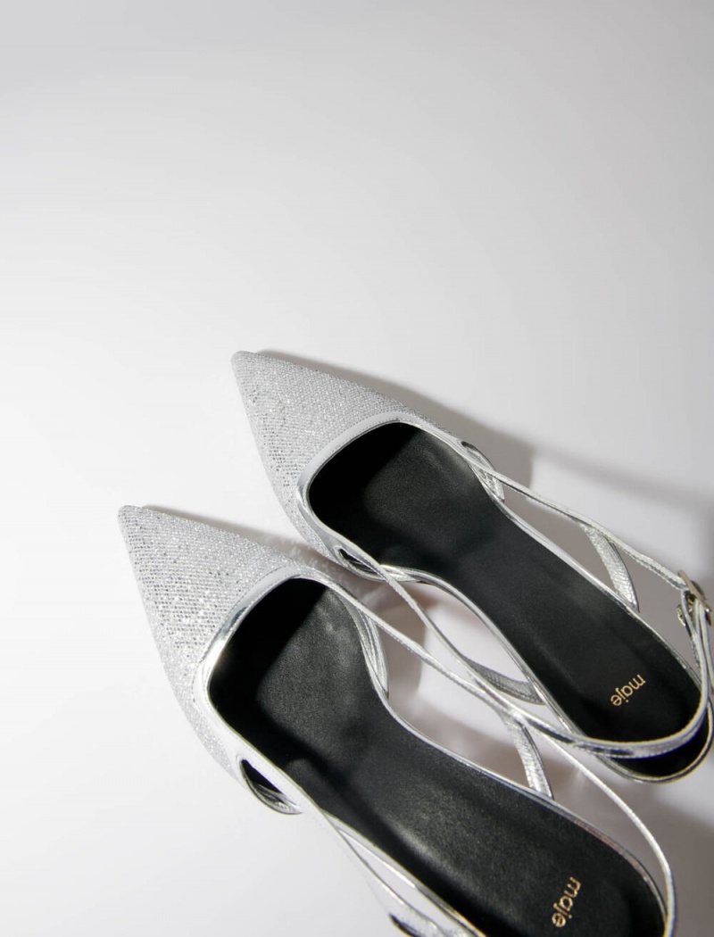 Maje Pointed Silver Pumps Sølv | Norge_M51639