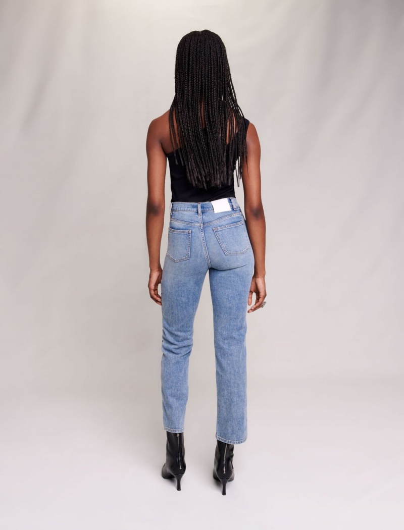 Maje Rett-leg Jeans Blå | Norge_M56301