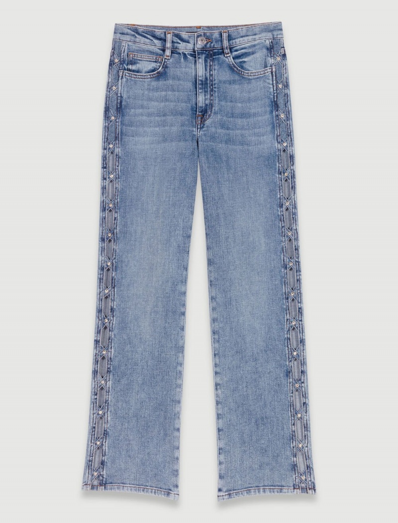 Maje Rett-leg Jeans Blå | Norge_M56301