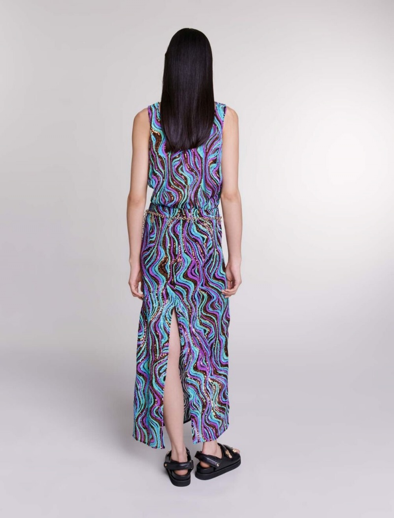 Maje Sequin Maxi Multi-Coloured | Norge_M83806