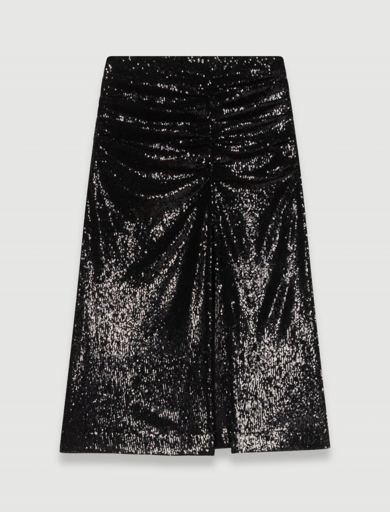 Maje Sequinned Midi Svarte | Norge_M37266