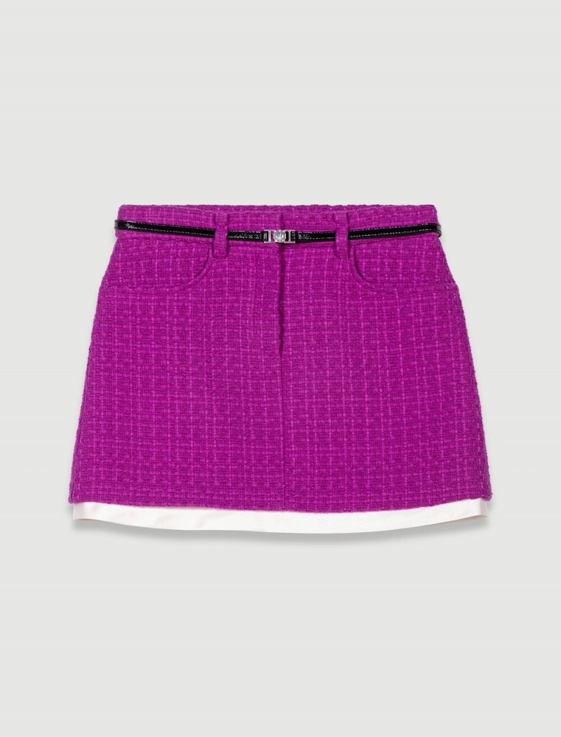 Maje Tweed Mini Fuchsia Rosa | Norge_M97540