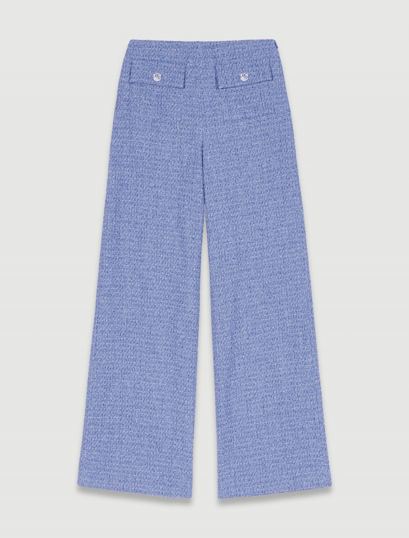 Maje Tweed Trousers Blå | Norge_M50363